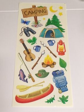 ☀️VTG Sandylion Camping Items Sticker Sheet SCB13